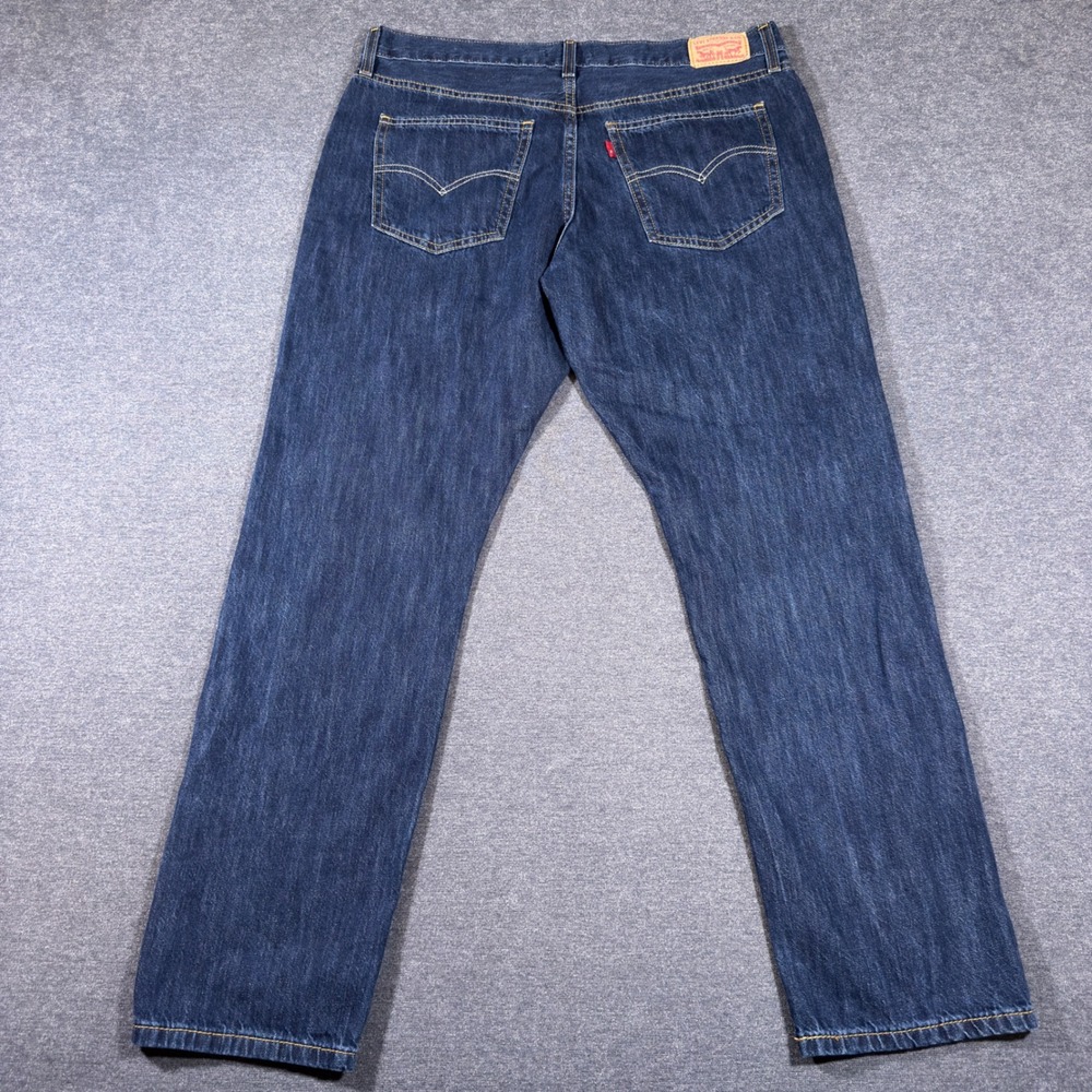 Levi's Middy Straight Jeans Women 31 Blue Mid Rise Denim Pants 100% Cotton Mom - Picture 3 of 9